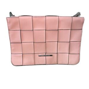 Steve Madden - Light Pink Woven Leather Shoulder Bag